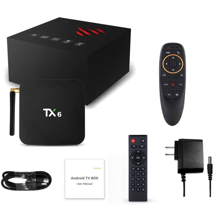 TX6 HD TV Box Media Player, Android 7.1 / 9.0 System, Allwinner H6, up to 1.5GHz, Quad-core ARM Cortex-A53, 4GB + 32GB, Support Bluetooth, WiFi, RJ45, UK Plug - Allwinner H6 by PMC Jewellery | Online Shopping South Africa | PMC Jewellery | Buy Now Pay Later Mobicred