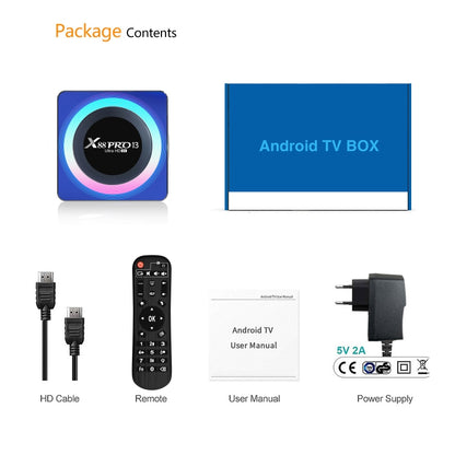 Acrylic X88 Pro 13 8K Ultra HD Android 13.0 Smart TV Box with Remote Control, RK3528 Quad-Core, 4G+32GB(AU Plug) - Others by PMC Jewellery | Online Shopping South Africa | PMC Jewellery | Buy Now Pay Later Mobicred