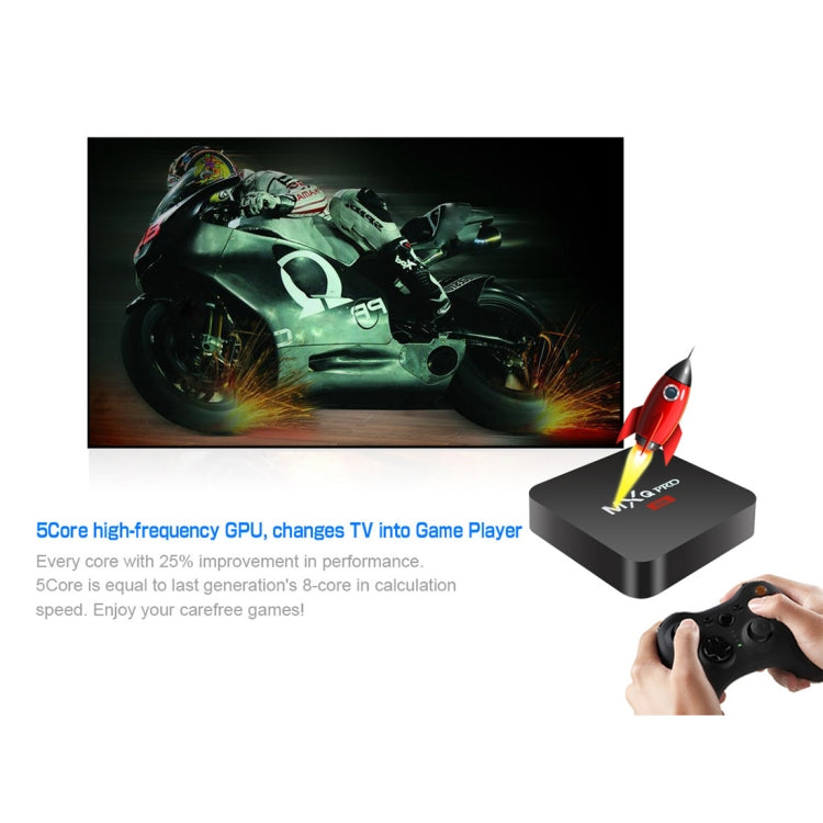 MXQ PROi 1080P 4K HD Smart TV BOX with Remote Controller, Android 7.1 S905W Quad Core Cortex-A53 Up to 2GHz, RAM: 2GB, ROM: 16GB, Support WiFi - Amlogic S905 by PMC Jewellery | Online Shopping South Africa | PMC Jewellery | Buy Now Pay Later Mobicred