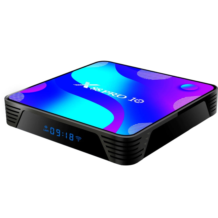 X88 Pro 10 4K Ultra HD Android TV Box with Remote Controller, Android 10.0, RK3318 Quad-Core 64bit Cortex-A53, 4GB+64GB, Support Bluetooth / Dual-Band WiFi / TF Card / USB / AV / Ethernet(EU Plug) - RK3318 by PMC Jewellery | Online Shopping South Africa | PMC Jewellery | Buy Now Pay Later Mobicred