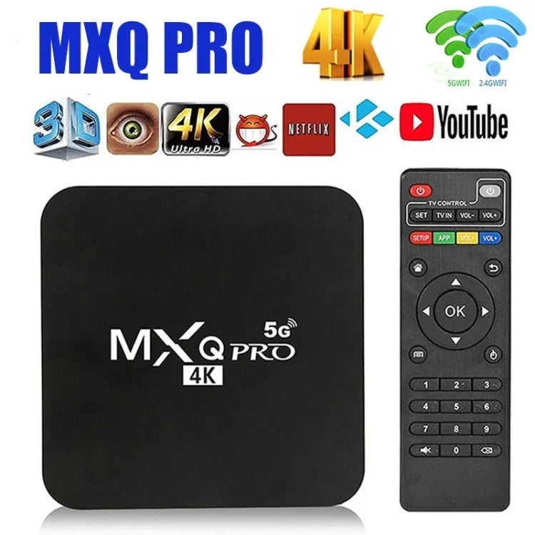 MXQ Pro 4K TV Box Rockchip RK3228A Quad Core CPU Android 7.1, 1GB+8GB wtih Remote Control, AU Plug - RK3228A by PMC TechLife | Online Shopping South Africa | PMC TechLife | Buy Now Pay Later Mobicred