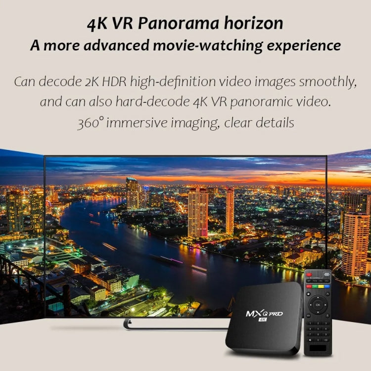 MXQ Pro 4K TV Box Rockchip RK3228A Quad Core CPU Android 7.1, 1GB+8GB wtih Remote Control, AU Plug - RK3228A by PMC TechLife | Online Shopping South Africa | PMC TechLife | Buy Now Pay Later Mobicred