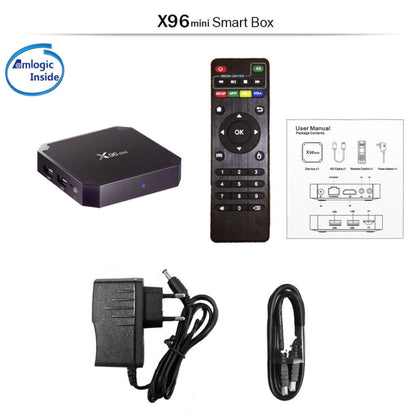 X96 mini 4K*2K UHD Output Smart TV BOX Player with Remote Controller without Wall Mount, Android 7.1.2 Amlogic S905W Quad Core ARM Cortex A53 2GHz, RAM: 1GB, ROM: 8GB, Supports WiFi, HDMI, TF(Black) - Amlogic S905 by PMC Jewellery | Online Shopping South Africa | PMC Jewellery | Buy Now Pay Later Mobicred