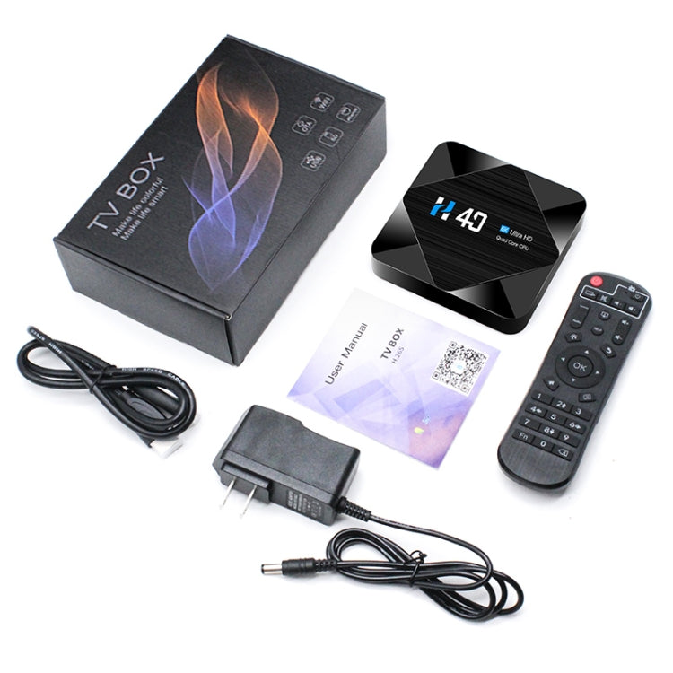 H40 4K Ultra HD Smart TV BOX Android 10.0 Media Player with Remote Control, Quad-core, RAM: 4GB, ROM: 64GB(US Plug) - Amlogic S905 by PMC Jewellery | Online Shopping South Africa | PMC Jewellery | Buy Now Pay Later Mobicred
