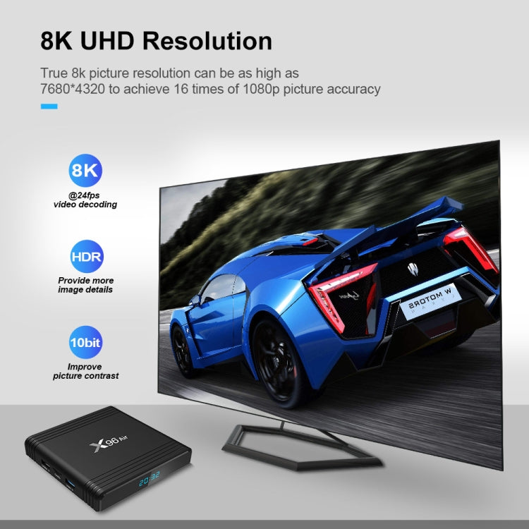 X96 Air 8K Smart TV BOX Android 9.0 Media Player with Remote Control, Quad-core Amlogic S905X3, RAM: 2GB, ROM: 16GB, Dual Band WiFi, US Plug - Amlogic S905 by PMC Jewellery | Online Shopping South Africa | PMC Jewellery | Buy Now Pay Later Mobicred
