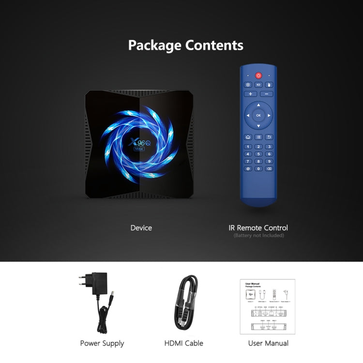 TANIX X96Q Max 4K Smart TV BOX Android 10 Media Player with Remote Control, Quad Core Allwinner H616, RAM: 4GB, ROM: 32GB, 2.4GHz/5GHz WiFi, AU Plug - Allwinner H6 by PMC Jewellery | Online Shopping South Africa | PMC Jewellery | Buy Now Pay Later Mobicred