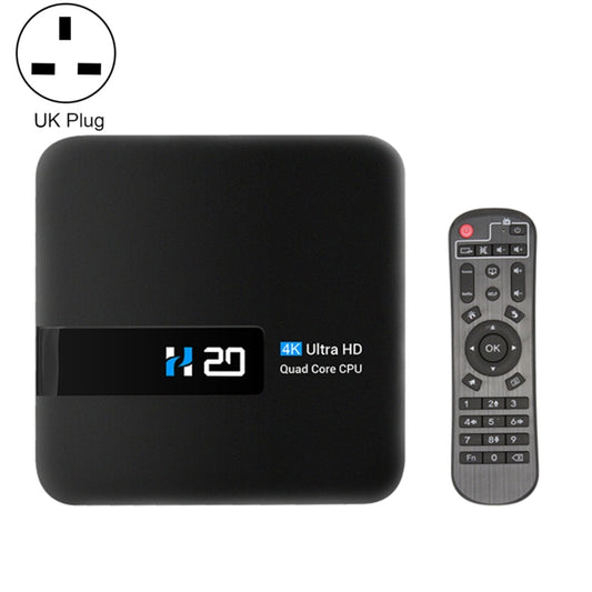 H20 4K Smart TV BOX Android 10.0 Media Player with Remote Control, Quad Core RK3228A, RAM: 1GB, ROM: 8GB, 2.4GHz WiFi, UK Plug - RK3228A by PMC Jewellery | Online Shopping South Africa | PMC Jewellery | Buy Now Pay Later Mobicred