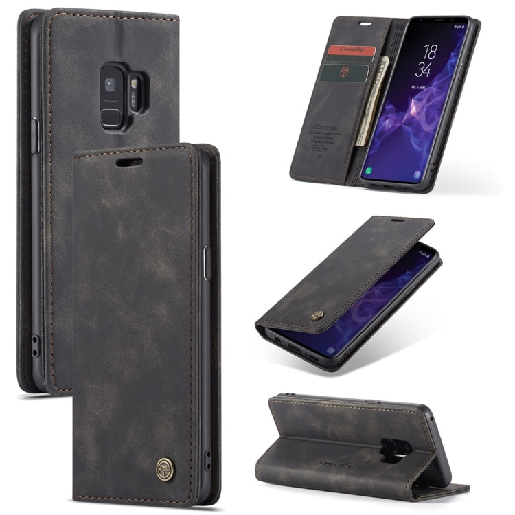 CaseMe-013 Multifunctional Retro Frosted Horizontal Flip Leather Case with Card Slot & Holder & Wallet for Galaxy S9(Black) - Galaxy Phone Cases by CaseMe | Online Shopping South Africa | PMC Jewellery | Buy Now Pay Later Mobicred