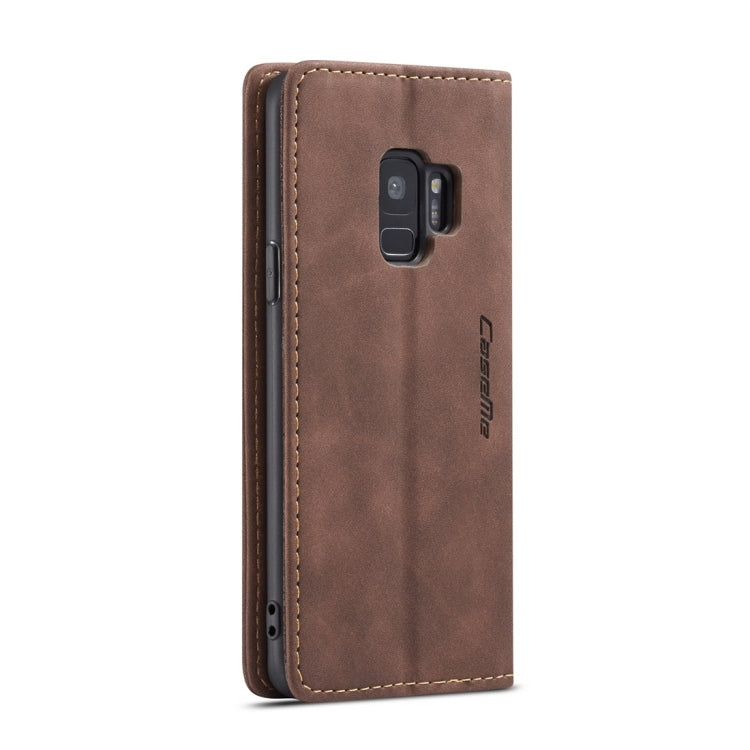 CaseMe-013 Multifunctional Retro Frosted Horizontal Flip Leather Case with Card Slot & Holder & Wallet for Galaxy S9(Coffee) - Galaxy Phone Cases by CaseMe | Online Shopping South Africa | PMC Jewellery | Buy Now Pay Later Mobicred