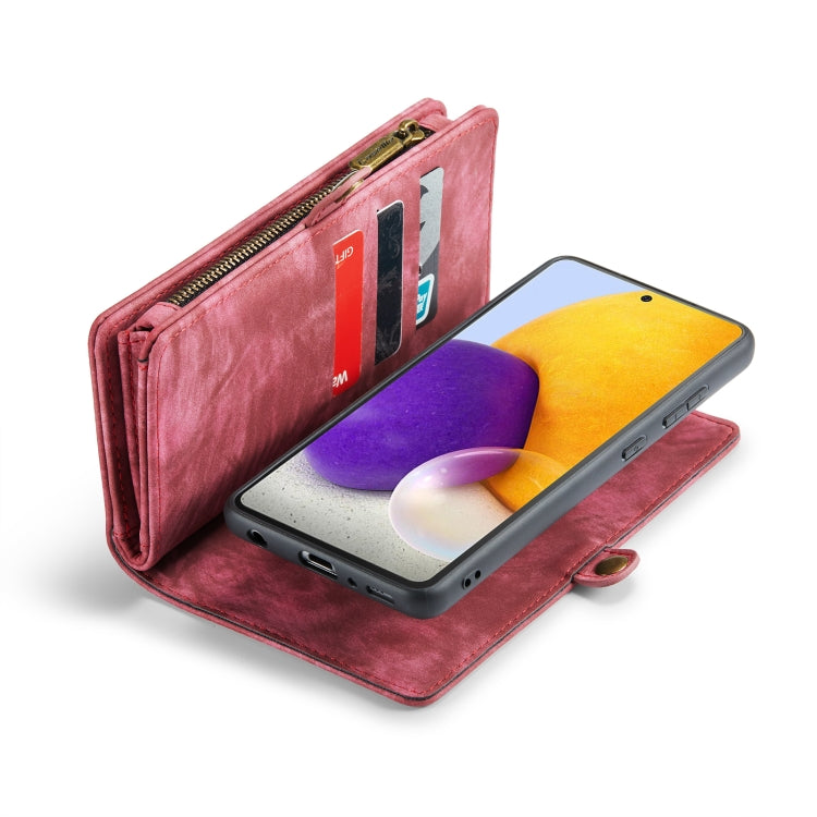 CaseMe-008 For Samaung Galaxy A30S／A50S／A50 Detachable Multifunctional Flip Leather Case (Red) - free shipping - PMC Jewellery - Order now!