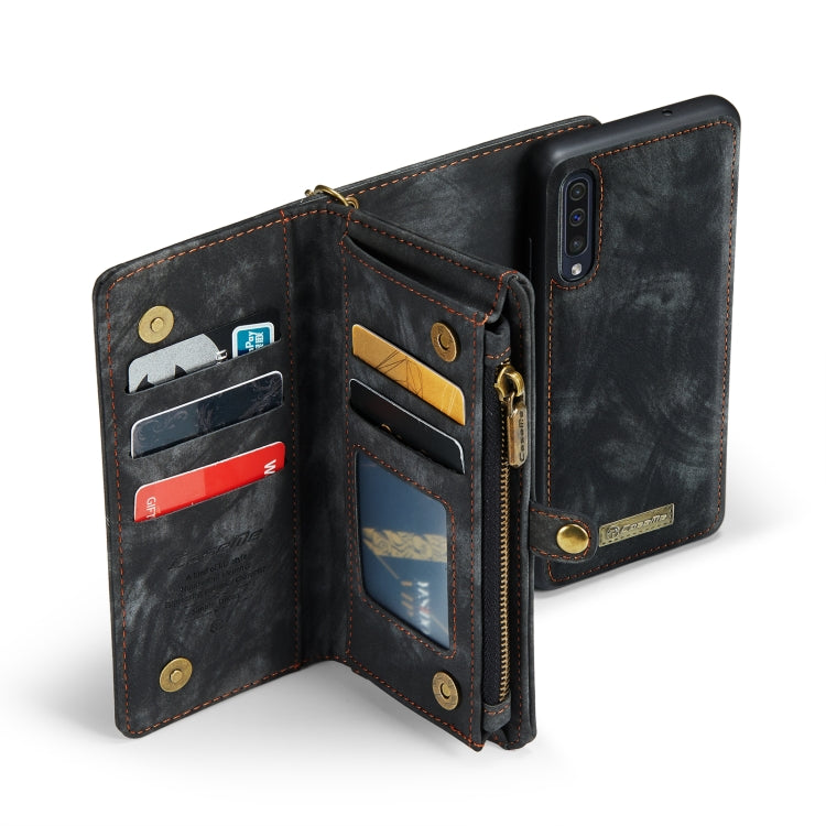 For Samsung Galaxy A70 CaseMe-008 Detachable Multifunctional Flip Leather Phone Case(Black) - Galaxy Phone Cases by CaseMe | Online Shopping South Africa | PMC Jewellery | Buy Now Pay Later Mobicred