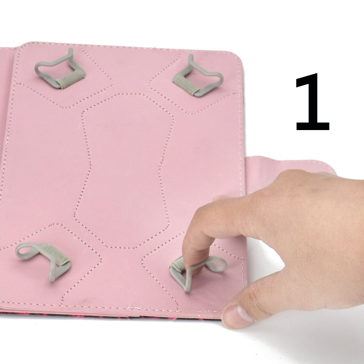 Colored Pattern Drawing Horizontal Flip PU Leather Case with Three-folding Holder for 10 inch Tablet PC(Flower) - 10 - 11 inch by PMC TechLife | Online Shopping South Africa | PMC TechLife | Buy Now Pay Later Mobicred