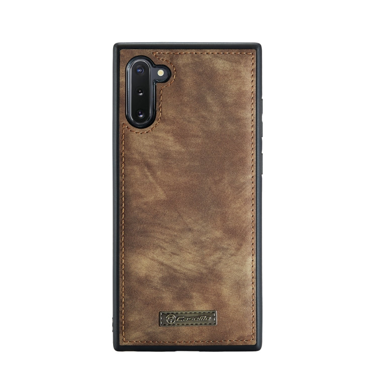 For Samsung Galaxy Note10 CaseMe-008 Detachable Multifunctional Flip Leather Phone Case(Brown) - Galaxy Phone Cases by CaseMe | Online Shopping South Africa | PMC Jewellery | Buy Now Pay Later Mobicred