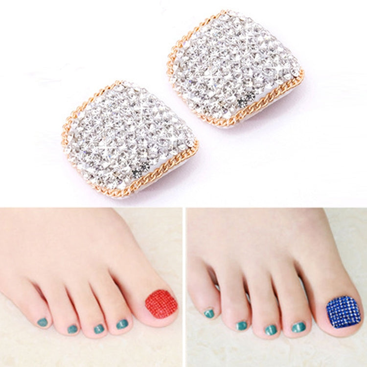 2 PCS Crystal Fake Nail Art Tips Rhinestone Full Cover Toenails Decals Stickers(NO:38) - Nail Stickers by PMC Jewellery | Online Shopping South Africa | PMC Jewellery | Buy Now Pay Later Mobicred