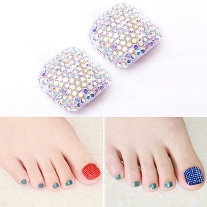 2 PCS Crystal Fake Nail Art Tips Rhinestone Full Cover Toenails Decals Stickers(NO:11) - Nail Stickers by PMC Jewellery | Online Shopping South Africa | PMC Jewellery | Buy Now Pay Later Mobicred