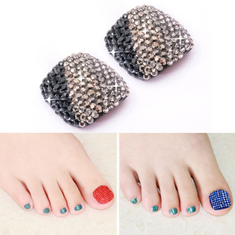 2 PCS Crystal Fake Nail Art Tips Rhinestone Full Cover Toenails Decals Stickers(NO:14) - Nail Stickers by PMC Jewellery | Online Shopping South Africa | PMC Jewellery | Buy Now Pay Later Mobicred