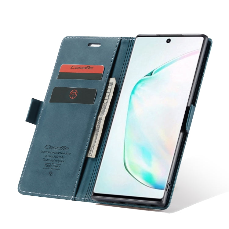 CaseMe-013 Multifunctional Horizontal Flip Leather Case with Card Slot & Holder & Wallet for Galaxy Note 10+(Blue) - Galaxy Phone Cases by CaseMe | Online Shopping South Africa | PMC Jewellery | Buy Now Pay Later Mobicred