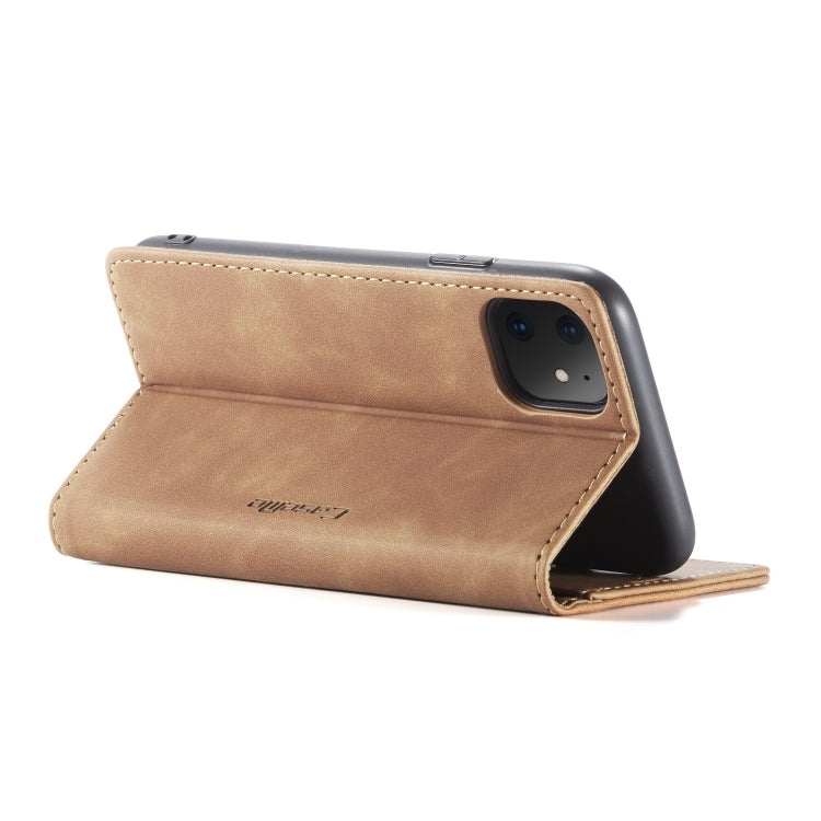 CaseMe-013 Multifunctional Horizontal Flip Leather Case with Card Slot & Holder & Wallet for iPhone 11(Brown) - iPhone 11 Cases by CaseMe | Online Shopping South Africa | PMC Jewellery | Buy Now Pay Later Mobicred