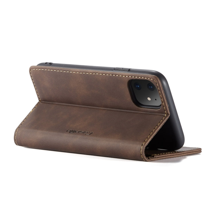 CaseMe-013 Multifunctional Horizontal Flip Leather Case with Card Slot & Holder & Wallet for iPhone 11(coffee) - iPhone 11 Cases by CaseMe | Online Shopping South Africa | PMC Jewellery | Buy Now Pay Later Mobicred