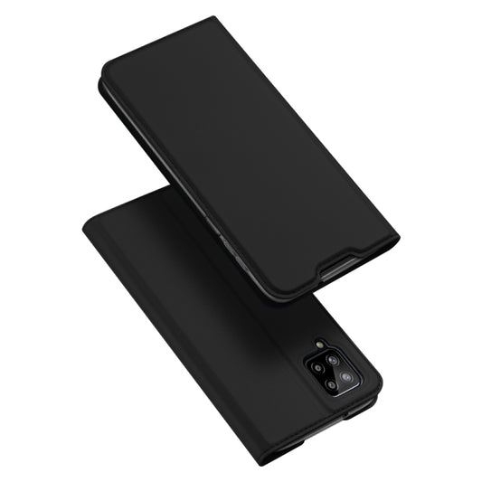 For Samsung Galaxy A12 DUX DUCIS Skin Pro Series Horizontal Flip PU + TPU Leather Case, with Holder & Card Slots(Black) - Galaxy Phone Cases by DUX DUCIS | Online Shopping South Africa | PMC Jewellery | Buy Now Pay Later Mobicred