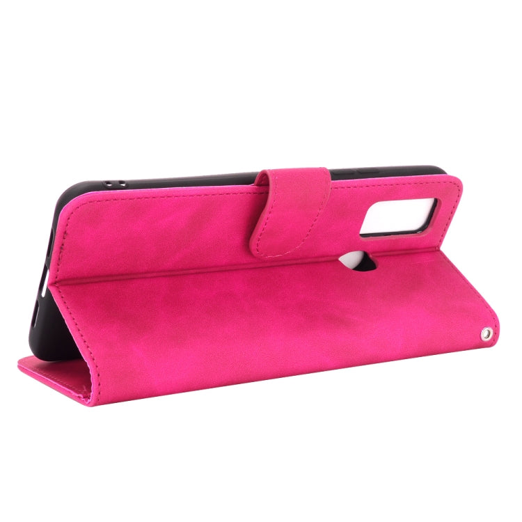 For DOOGEE N30 Solid Color Skin Feel Magnetic Buckle Horizontal Flip Calf Texture PU Leather Case with Holder & Card Slots & Wallet(Rose Red) - More Brand by PMC Jewellery | Online Shopping South Africa | PMC Jewellery | Buy Now Pay Later Mobicred