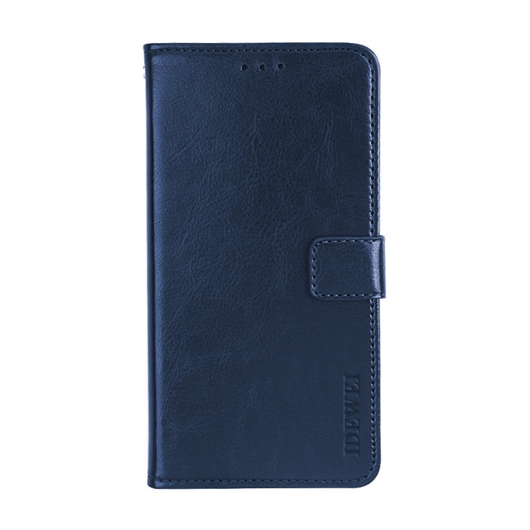 For Meizu M10 idewei Crazy Horse Texture Horizontal Flip Leather Case with Holder & Card Slots & Wallet(Dark Blue) - Meizu by idewei | Online Shopping South Africa | PMC Jewellery | Buy Now Pay Later Mobicred