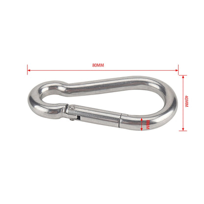 RV Trailer Spring Safety Rope Breakaway Cable, Safety Buckle Size:M8 x 80mm(Red) - Towing Bars by PMC Jewellery | Online Shopping South Africa | PMC Jewellery | Buy Now Pay Later Mobicred