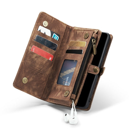 For Samsung Galaxy S21 Ultra 5G CaseMe Detachable Multifunctional Horizontal Flip Leather Case, with Card Slot & Holder & Zipper Wallet & Photo Frame(Brown) - Galaxy S21 Ultra 5G Cases by CaseMe | Online Shopping South Africa | PMC Jewellery | Buy Now Pay Later Mobicred