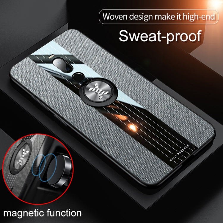 For Meizu Note 8 XINLI Stitching Cloth Texture Shockproof TPU Protective Case with Ring Holder(Brown) - More Brand by XINLI | Online Shopping South Africa | PMC Jewellery | Buy Now Pay Later Mobicred