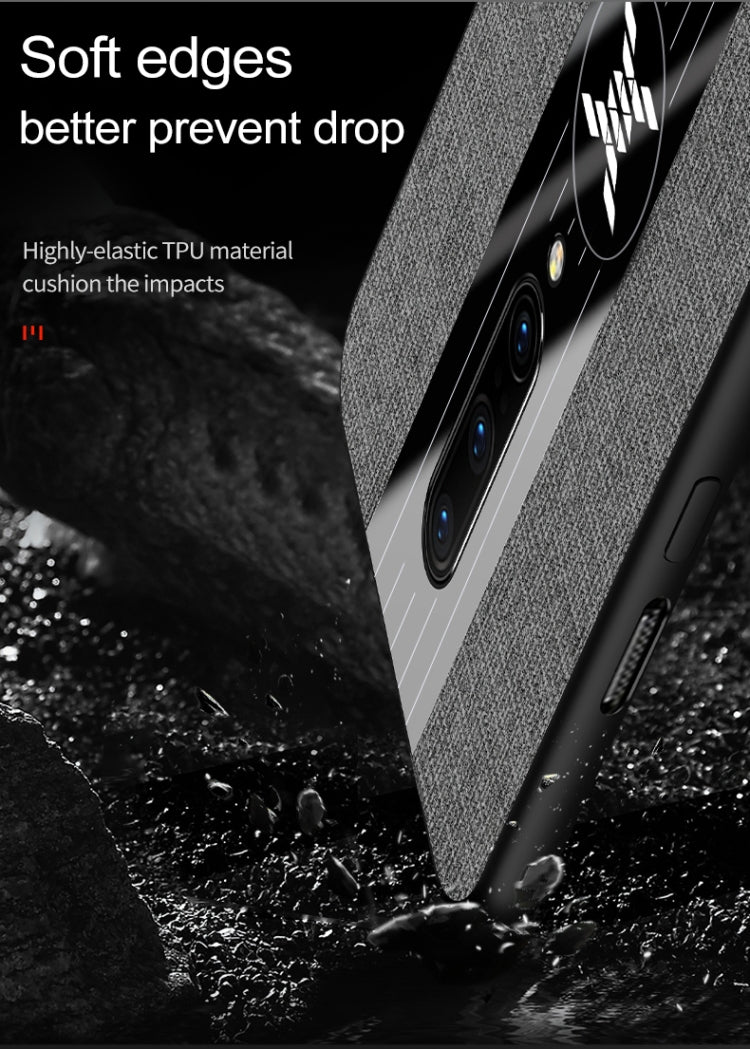 For OnePlus 6 XINLI Stitching Cloth Texture Shockproof TPU Protective Case(Blue) - OnePlus Cases by XINLI | Online Shopping South Africa | PMC TechLife | Buy Now Pay Later Mobicred