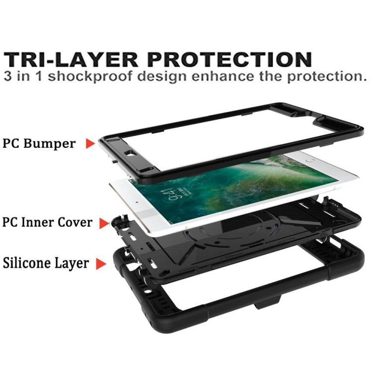 Contrast Color Silicone + PC Combination Case with Holder For iPad mini 3(Black) - iPad Mini 4 & 3 & 2 & 1 Cases by PMC TechLife | Online Shopping South Africa | PMC TechLife