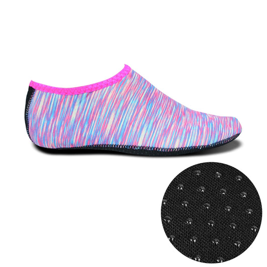 Non-slip Plastic Grain Texture Thick Cloth Sole Printing Diving Shoes and Socks, One Pair(Purple Lines) - Swimming Fins & Diving Shoes by PMC Jewellery | Online Shopping South Africa | PMC Jewellery | Buy Now Pay Later Mobicred