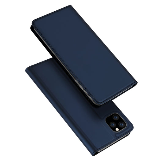 For iPhone 11 DUX DUCIS Skin Pro Series Shockproof Horizontal Flip Leather Case with Holder & Card Slots(Dark Blue) - iPhone 11 Cases by DUX DUCIS | Online Shopping South Africa | PMC Jewellery | Buy Now Pay Later Mobicred