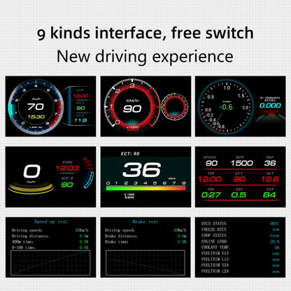 F9 OBD2 Car HUD Head-up Display Speed / Water Temperature / Voltage Display - Head Up Display System by PMC Jewellery | Online Shopping South Africa | PMC Jewellery | Buy Now Pay Later Mobicred