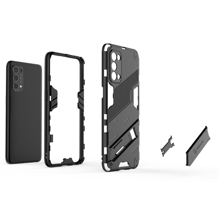 For OPPO Reno5 5G Punk Armor 2 in 1 PC + TPU Shockproof Case with Invisible Holder(Black) - OPPO Cases by PMC Jewellery | Online Shopping South Africa | PMC Jewellery | Buy Now Pay Later Mobicred