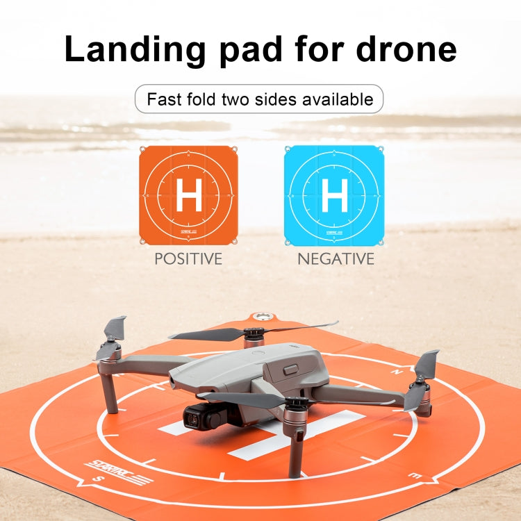 STARTRC 1109143 50cm Portable Drone Universal Foldable Square Parking Apron Landing Pad for DJI FPV / mini 2 / Mavic Air 2 / Air 2S(Orange+Blue) -  by STARTRC | Online Shopping South Africa | PMC Jewellery | Buy Now Pay Later Mobicred