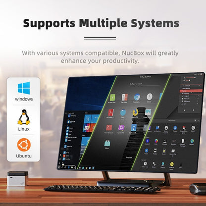 GMK NucBox Windows 10 System Mini PC, Intel Celeron J4125 Quad Core 64bit 14nm 2GHz-2.7GHz, Support WiFi & Bluetooth & RJ45, 8GB+128GB, UK Plug - Windows Mini PCs by PMC Jewellery | Online Shopping South Africa | PMC Jewellery | Buy Now Pay Later Mobicred