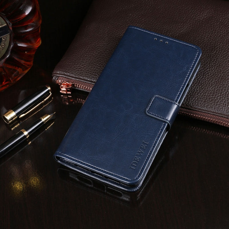 For Blackview A80 Plus idewei Crazy Horse Texture Horizontal Flip Leather Case with Holder & Card Slots & Wallet(Blue) - More Brand by idewei | Online Shopping South Africa | PMC TechLife | Buy Now Pay Later Mobicred