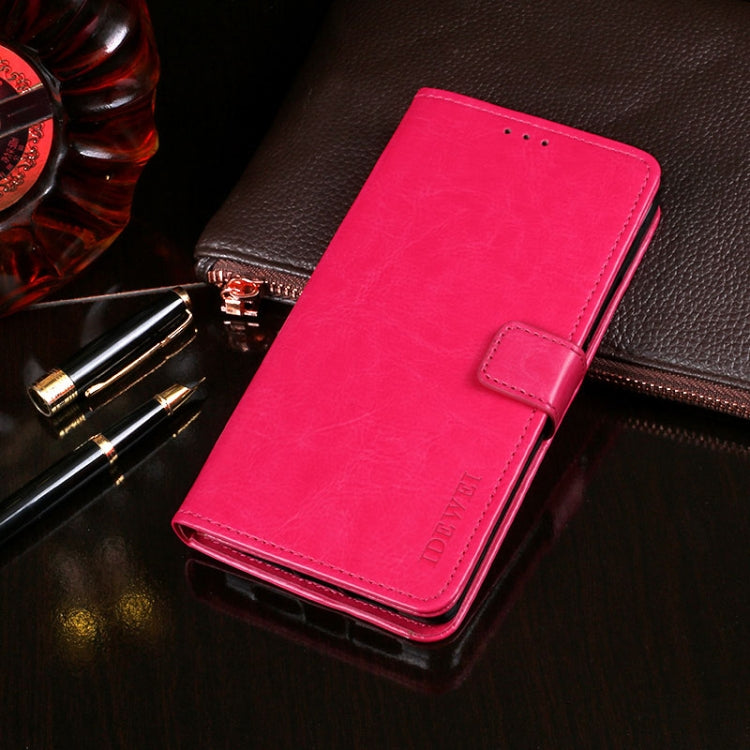 For Blackview A80S idewei Crazy Horse Texture Horizontal Flip Leather Case with Holder & Card Slots & Wallet(Rose Red) - free shipping - PMC TechLife - Order now!