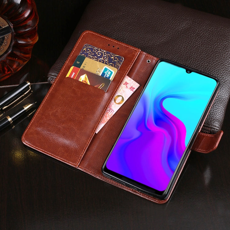 For Blackview A80S idewei Crazy Horse Texture Horizontal Flip Leather Case with Holder & Card Slots & Wallet(Sky Blue) - More Brand by idewei | Online Shopping South Africa | PMC TechLife | Buy Now Pay Later Mobicred