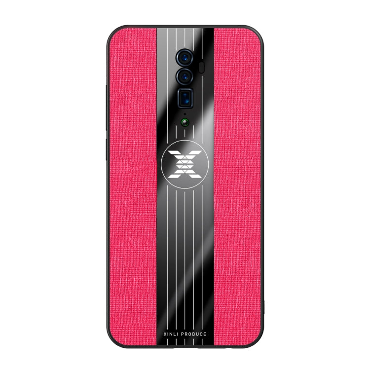 For OPPO Reno 10x Zoom XINLI Stitching Cloth Textue Shockproof TPU Protective Case(Red) - OPPO Cases by XINLI | Online Shopping South Africa | PMC Jewellery | Buy Now Pay Later Mobicred
