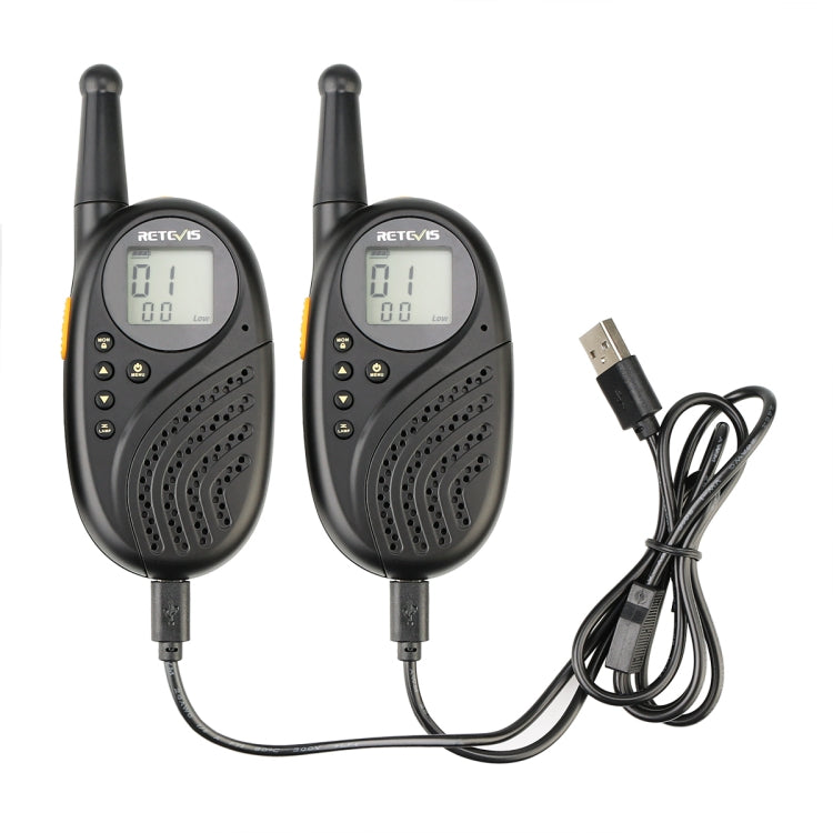 1 Pair RETEVIS RT35 0.5W US Frequency 462.550-467.7125MHz 22CH Handheld Children Walkie Talkie(Black) - Children by RETEVIS | Online Shopping South Africa | PMC Jewellery | Buy Now Pay Later Mobicred