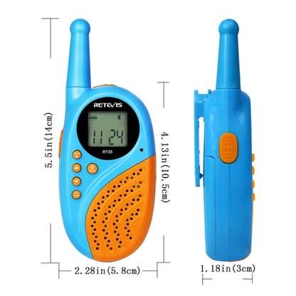 1 Pair RETEVIS RT35 0.5W EU Frequency 446MHz 8CH Handheld Children Walkie Talkie(Blue) - Children by RETEVIS | Online Shopping South Africa | PMC Jewellery | Buy Now Pay Later Mobicred