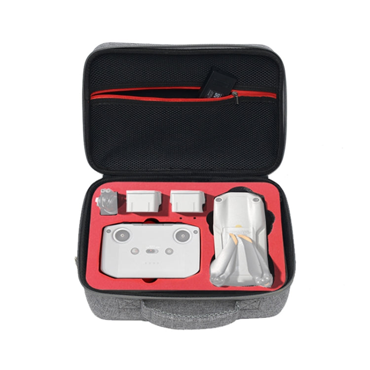 Portable Carry Case Waterproof Scratch-proof Anti-shock Travel Carrying Cover Case Box for DJI Air 2s(Grey+Red Liner) - Backpacks & Bags by PMC Jewellery | Online Shopping South Africa | PMC Jewellery | Buy Now Pay Later Mobicred