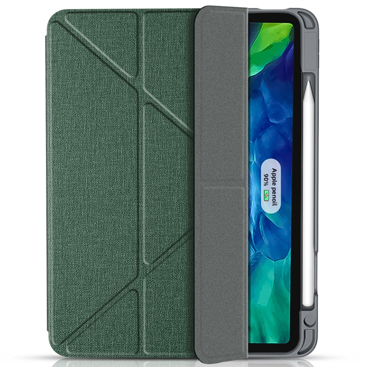 For iPad Pro 11 2022 / 2021 / 2020 MMutural Multi-fold Smart Leather Tablet Case(Dark Green) - free shipping - PMC TechLife - Order now!