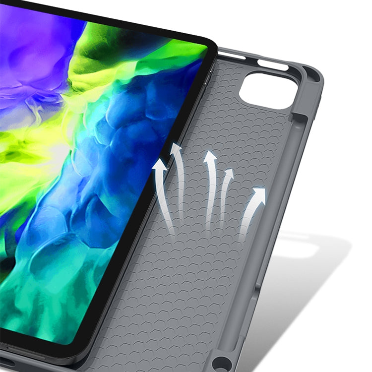 For iPad Pro 12.9 2022 / 2021 / 2020 Mutural Multi-fold Smart Leather Tablet Case(Blue) - free shipping - PMC TechLife - Order now!