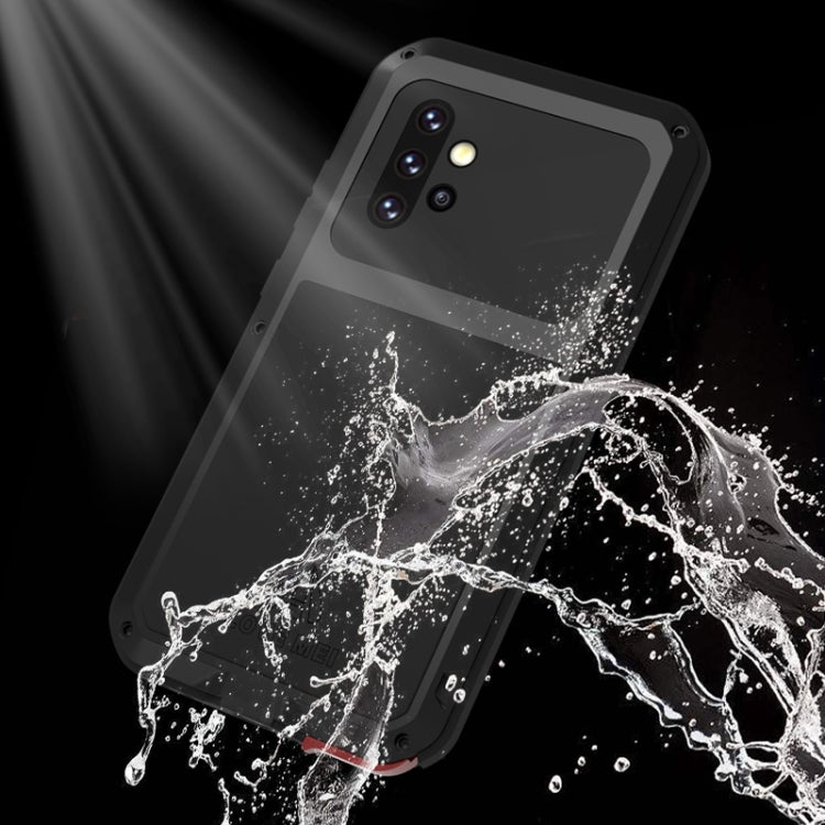 For Samsung Galaxy A52 5G / 4G LOVE MEI Metal Shockproof Waterproof Dustproof Protective Case with Glass(Silver) - Galaxy Phone Cases by LOVE MEI | Online Shopping South Africa | PMC Jewellery