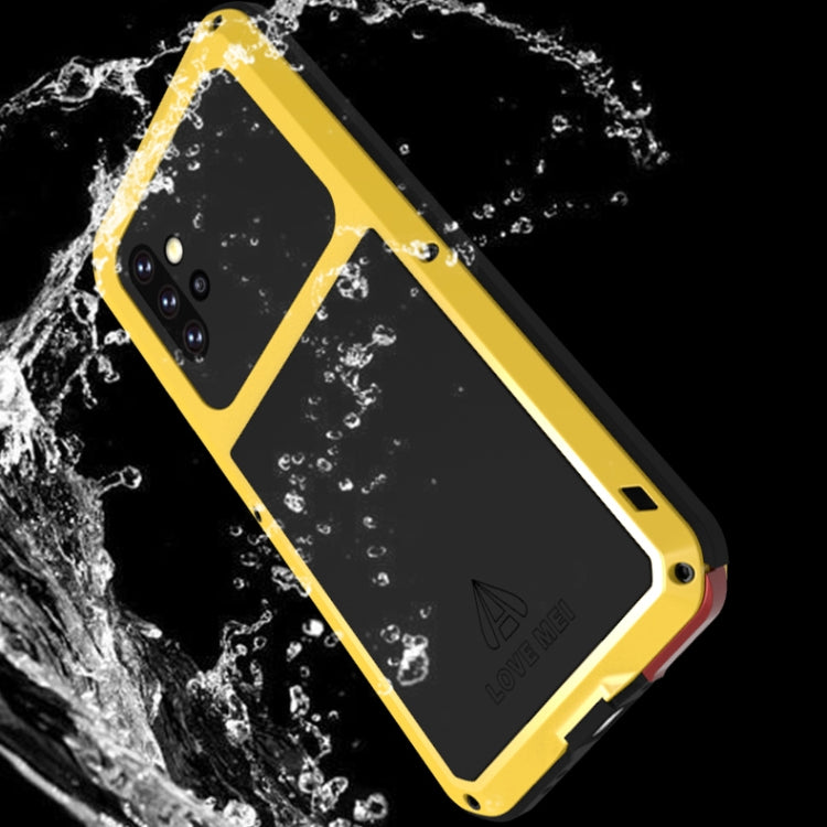 For Samsung Galaxy A72 5G / 4G LOVE MEI Metal Shockproof Waterproof Dustproof Protective Case with Glass(Army Green) - Galaxy Phone Cases by LOVE MEI | Online Shopping South Africa | PMC Jewellery