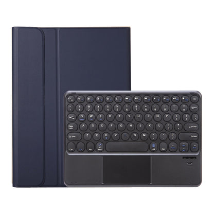 YA07B-A Detachable Lambskin Texture Round Keycap Bluetooth Keyboard Leather Tablet Case with Touch Control & Pen Slot & Stand For iPad 9.7 inch (2018) & (2017) / Pro 9.7 inch / Air 2 / Air(Dark Blue) - Universal by PMC Jewellery | Online Shopping South Africa | PMC Jewellery