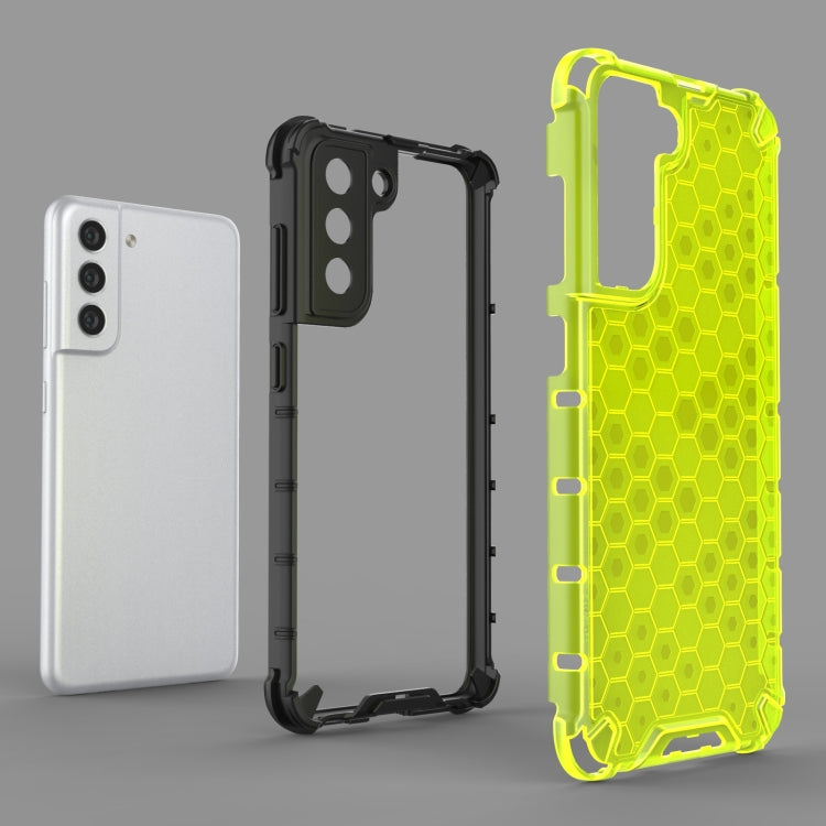 For Samsung Galaxy S21 FE Shockproof Honeycomb PC + TPU Case(Green) - Galaxy Phone Cases by PMC TechLife | Online Shopping South Africa | PMC TechLife | Buy Now Pay Later Mobicred